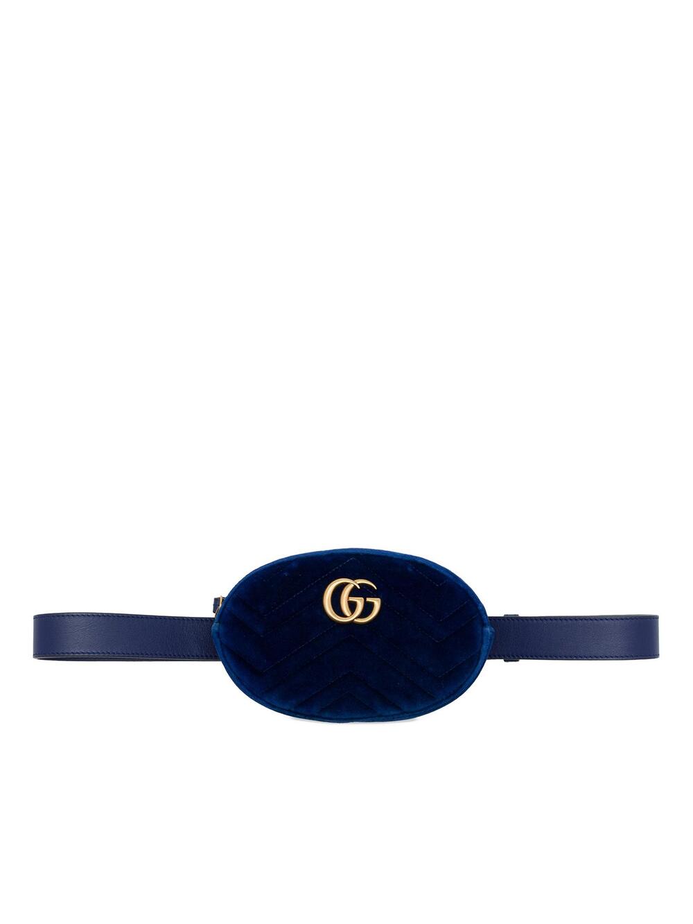 Gucci Gg Marmont Matelasse Velvet Belt #349447G76B